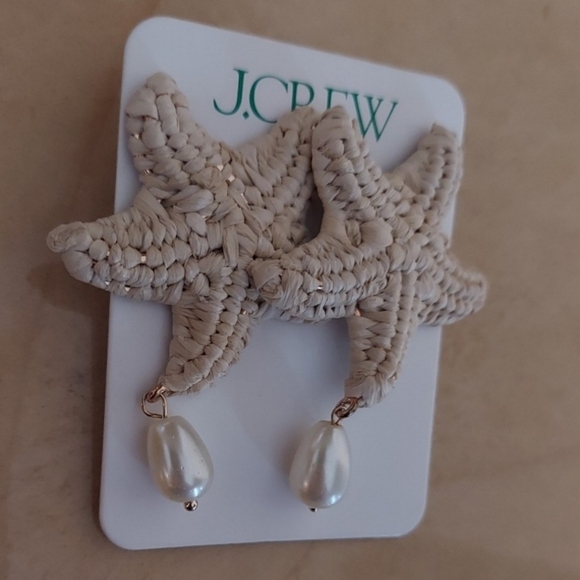 J.Crew Raffia Starfish Statement Earrings BNWT SO $70 - Picture 7 of 12
